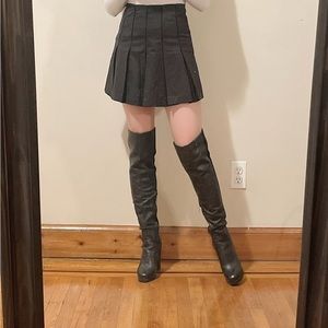 Over the knee black boots